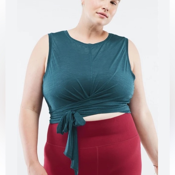 Fabletics Ryan Tie Crop Top Tank Large - Picture 1 of 6